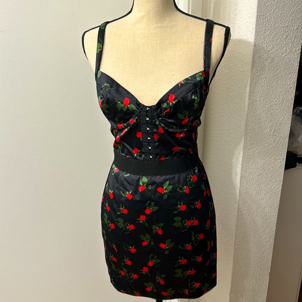 FOR LOVE AND LEMONS 🍋 ROMANTIC ROSE MINI DRESS size Small - Picture 2 of 5